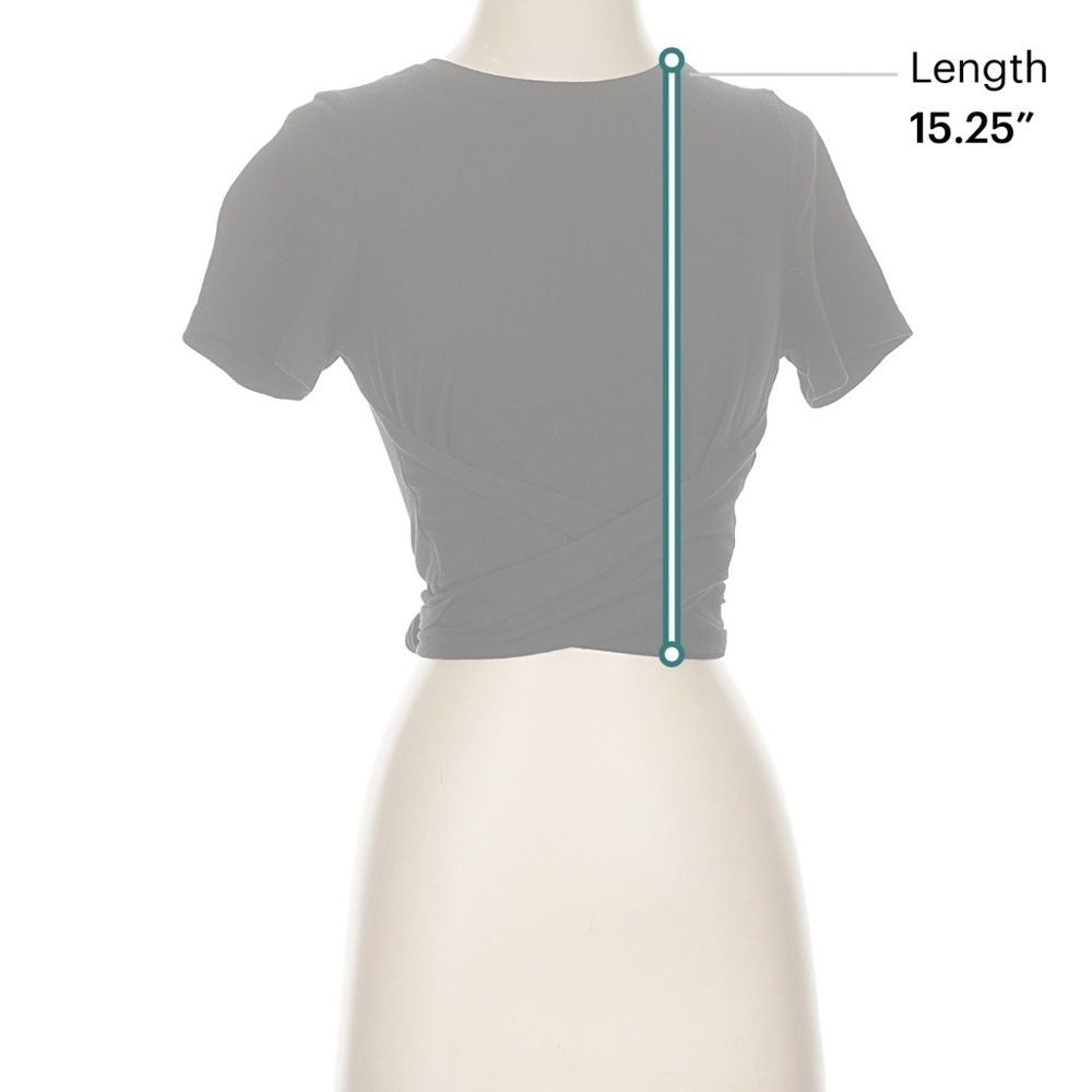 Good American Black Wrap Crop Top - Picture 5 of 5